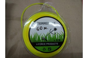 Леска, волосінь косильна 3,0 мм зірочкою Китай 60 метрів